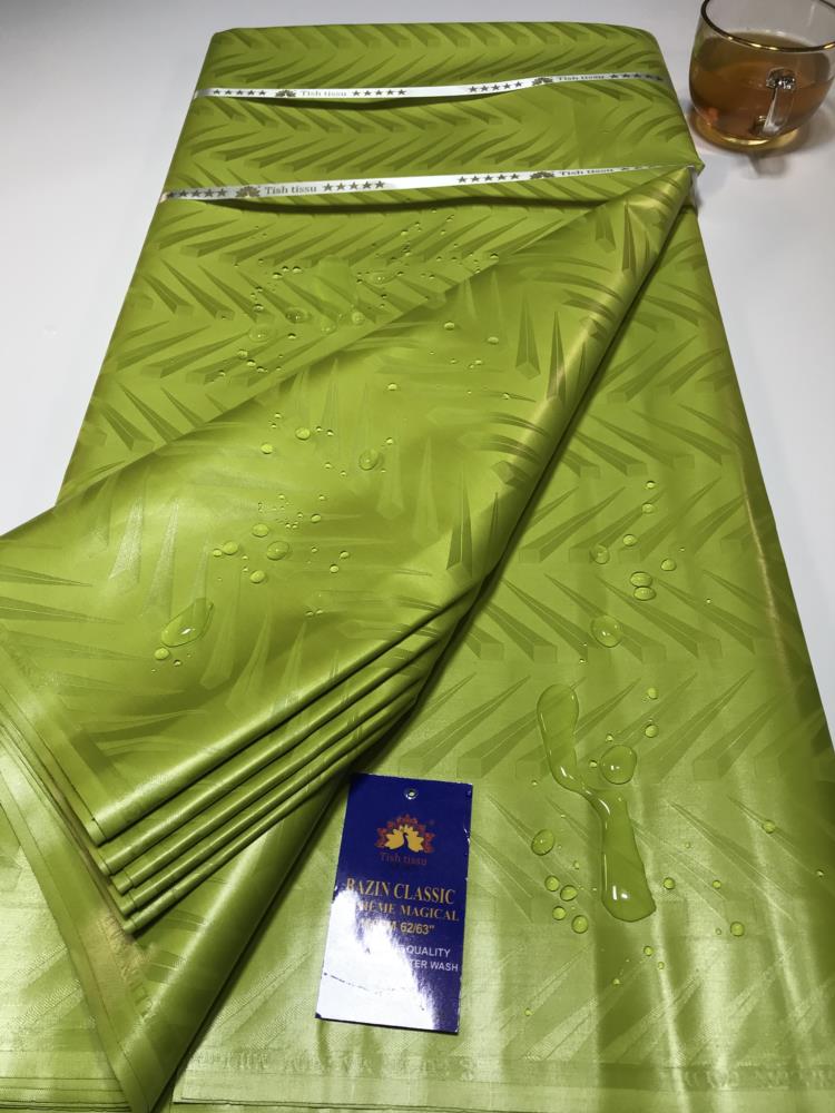 Top Quality Atiku Fabric For Men &Women's Bazin Riche Sewing Washable 5 Yards Nigerian Brocade Tissu African Bazin Riche Fabric