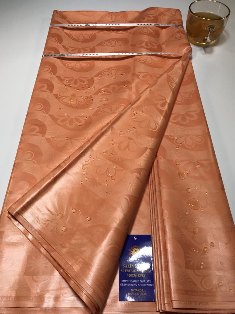 Top Quality Atiku Fabric For Men &Women's Bazin Riche Sewing Washable 5 Yards Nigerian Brocade Tissu African Bazin Riche Fabric