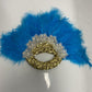Turkey Feather Fan With Sequins