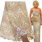 Soft Beaded Fabric 5 Yards Rhinestone French Tulle