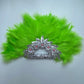 Feather Fan With Stones