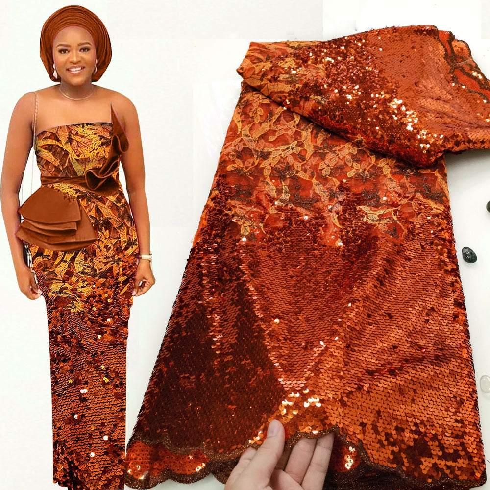 5 Yards High Quality Sequin French Tulle Lace