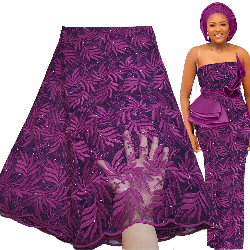 5 Yards High Nigerian Women Wedding Asoebi French Tulle Lace