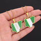 Gold Plated Stainless Steel Nigerian Map Pendant Necklace Unisex
