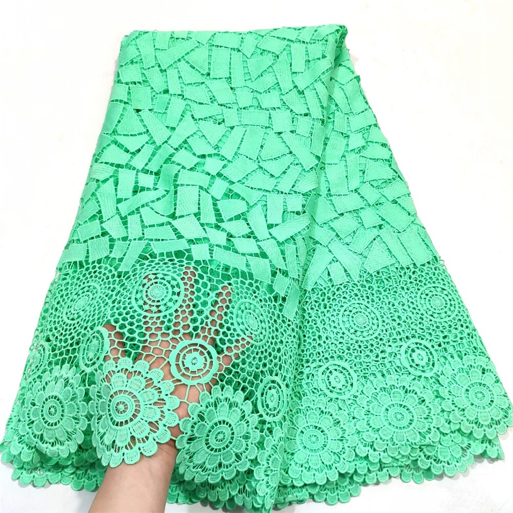 Stones African Lace Fabric 5 Yards Yellow High Quality French Tulle Net Lace Material Nigerian Women Asoebi Wedding Fabrics
