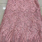 Purple French Cord Guipure Net Lace