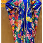 Traditional Print Holiday V-Neck Long Kaftan