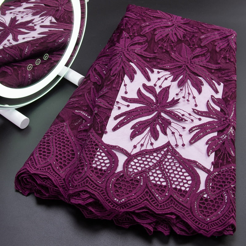 Lace Fabric With Sequins