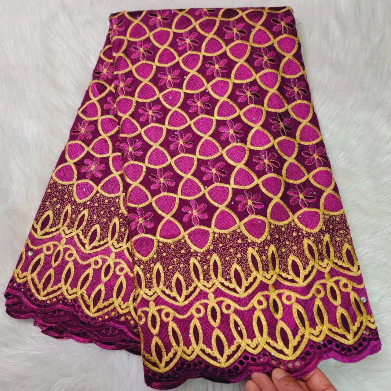 Lace Fabric Rhinestone 5 Yards