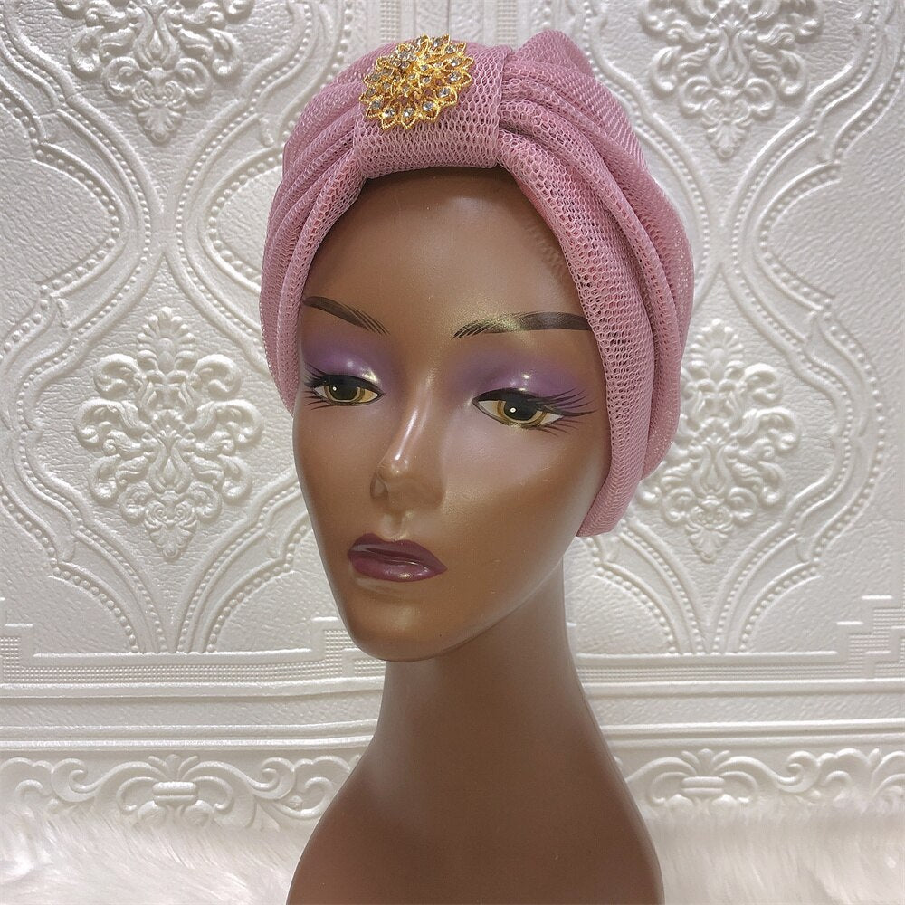 Bonnet Turban with Brooch