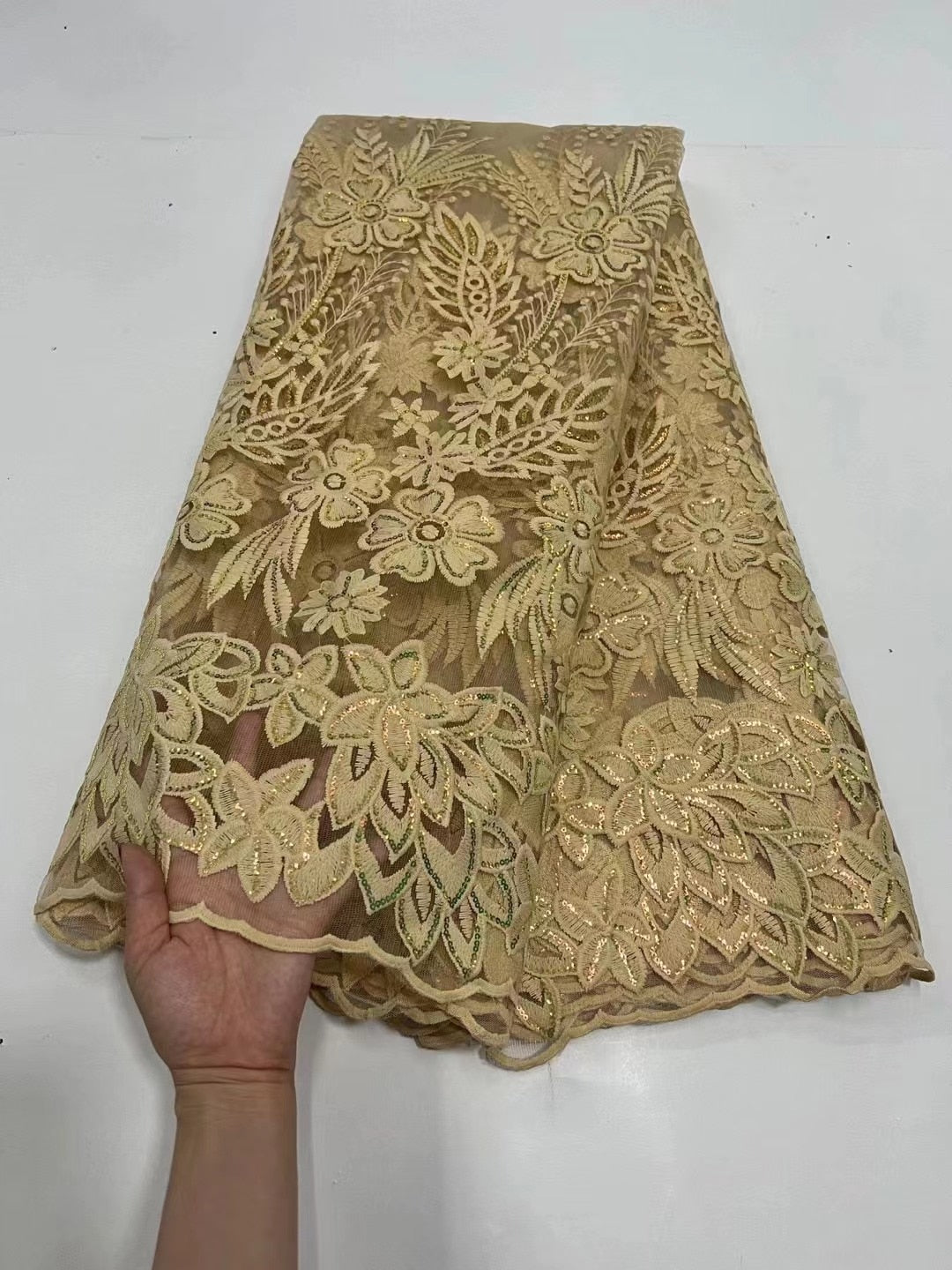 Lace Fabric Sequins 5 Yards