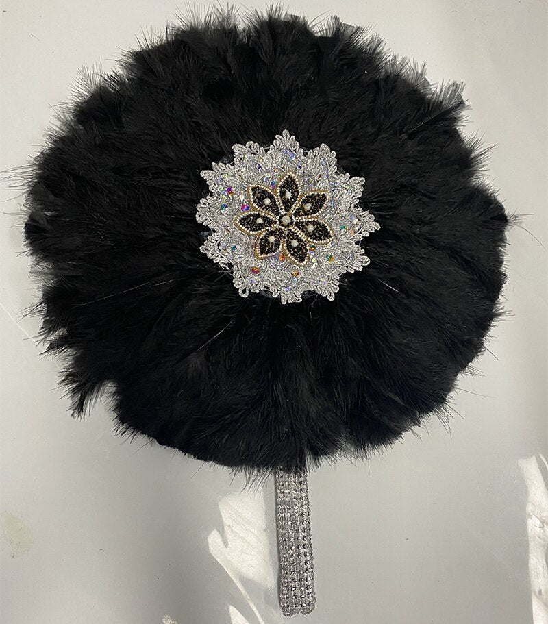 Turkey Feather Hand Fan
