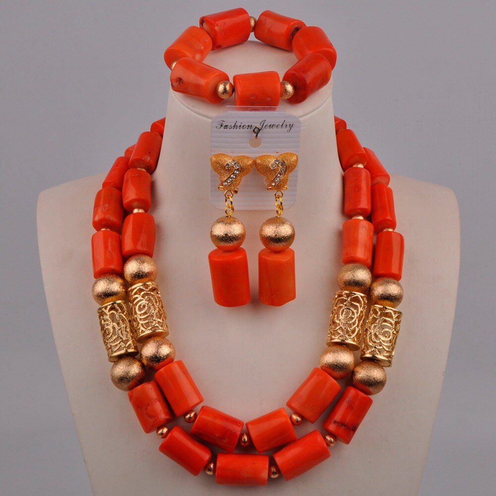 White Original Coral Necklace Nigerian Wedding Bridal African Beads Jewelry Set