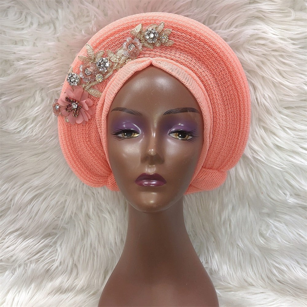New Turban Cap Big Size Women Turban Cap For African Hats Nigerian Turban Gele best selling auto gele