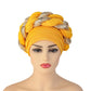 Sequins Double Twisted Turban Cap