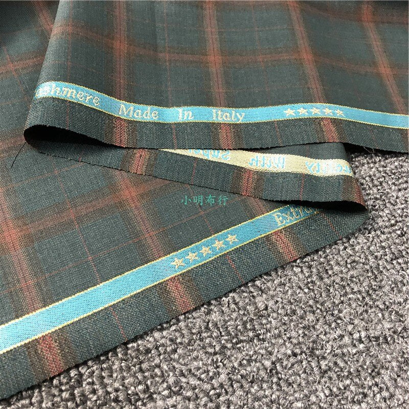 0.5m Italian Plaid Suit Fabric British Style Atiku
