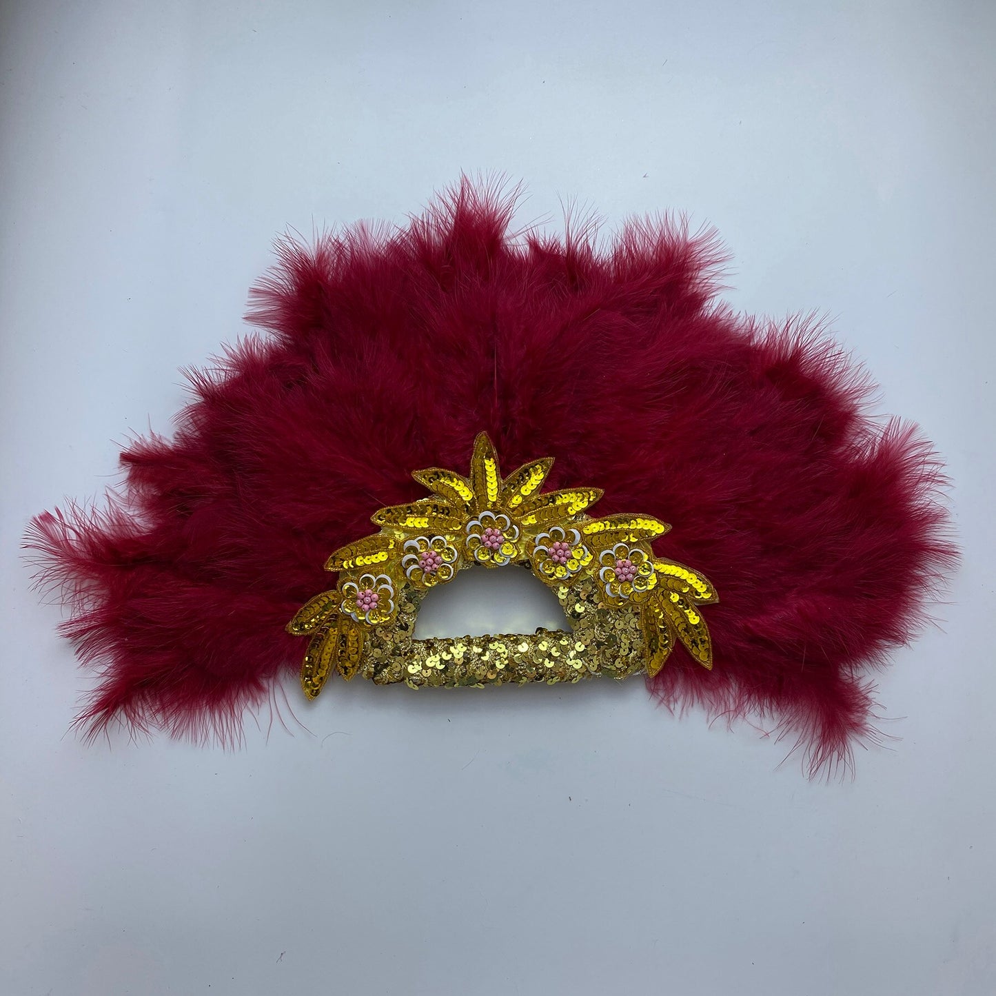 Feather Fan With Stones