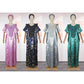 Tropical luxury kaftan dress for women, elegant resort wear with vibrant prints and flowy fabric
