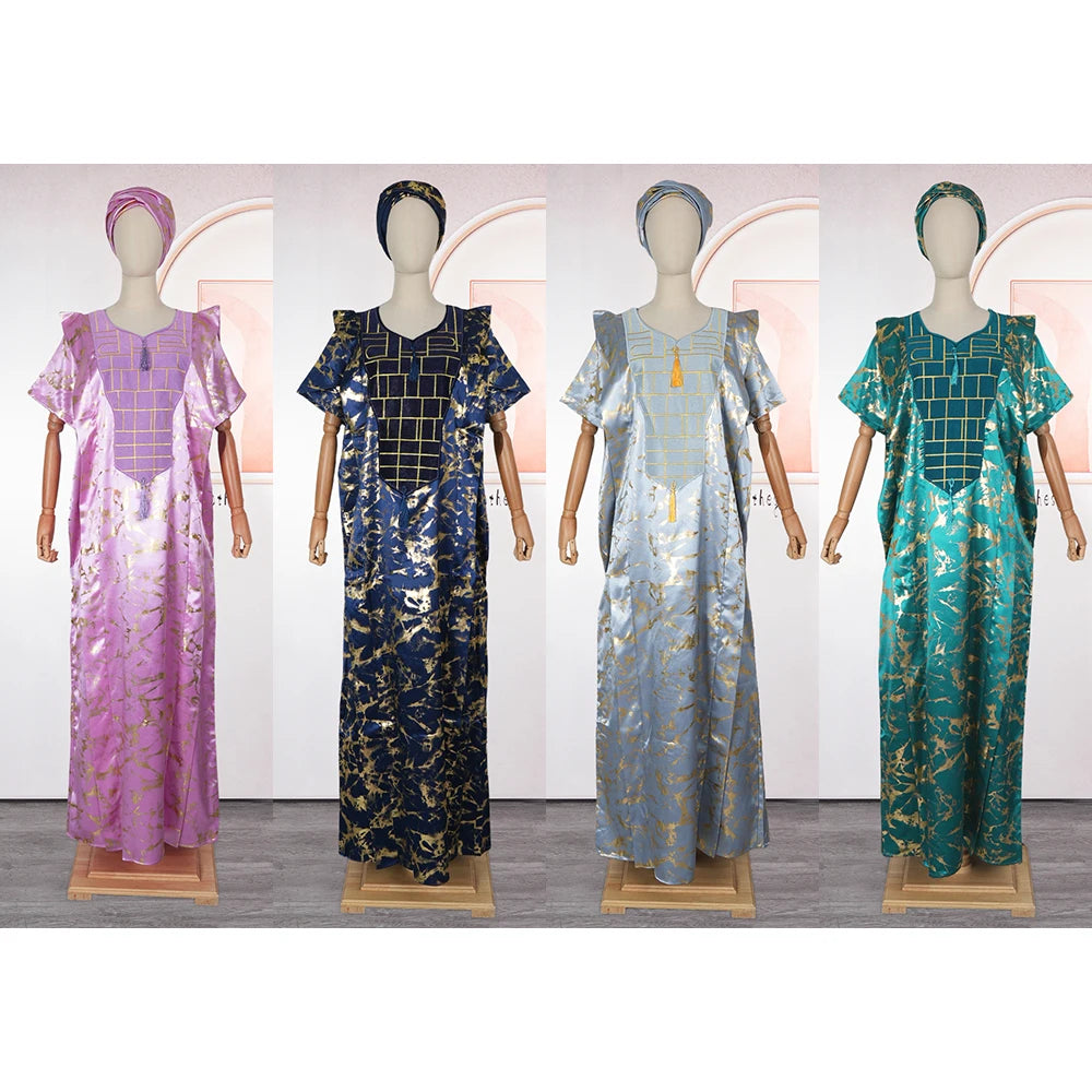 Tropical luxury kaftan dress for women, elegant resort wear with vibrant prints and flowy fabric
