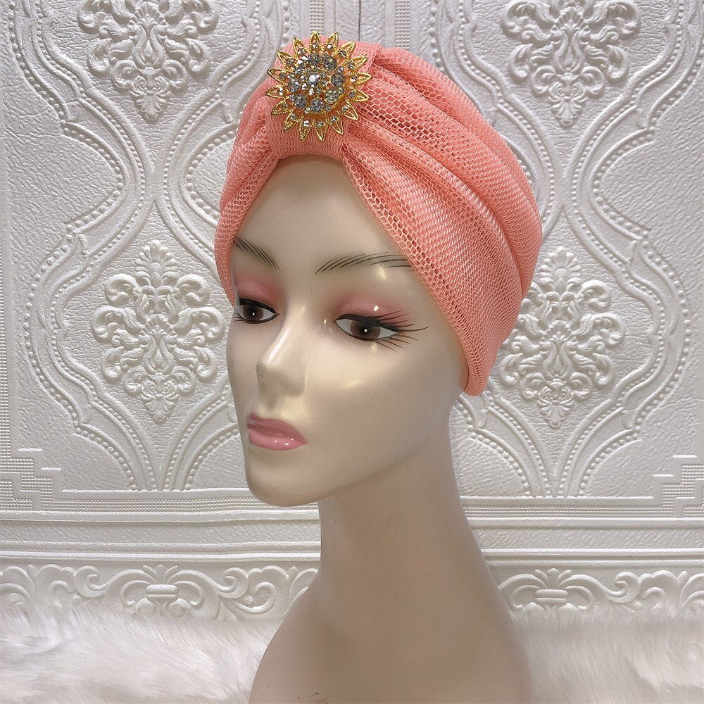 Bonnet Turban with Brooch
