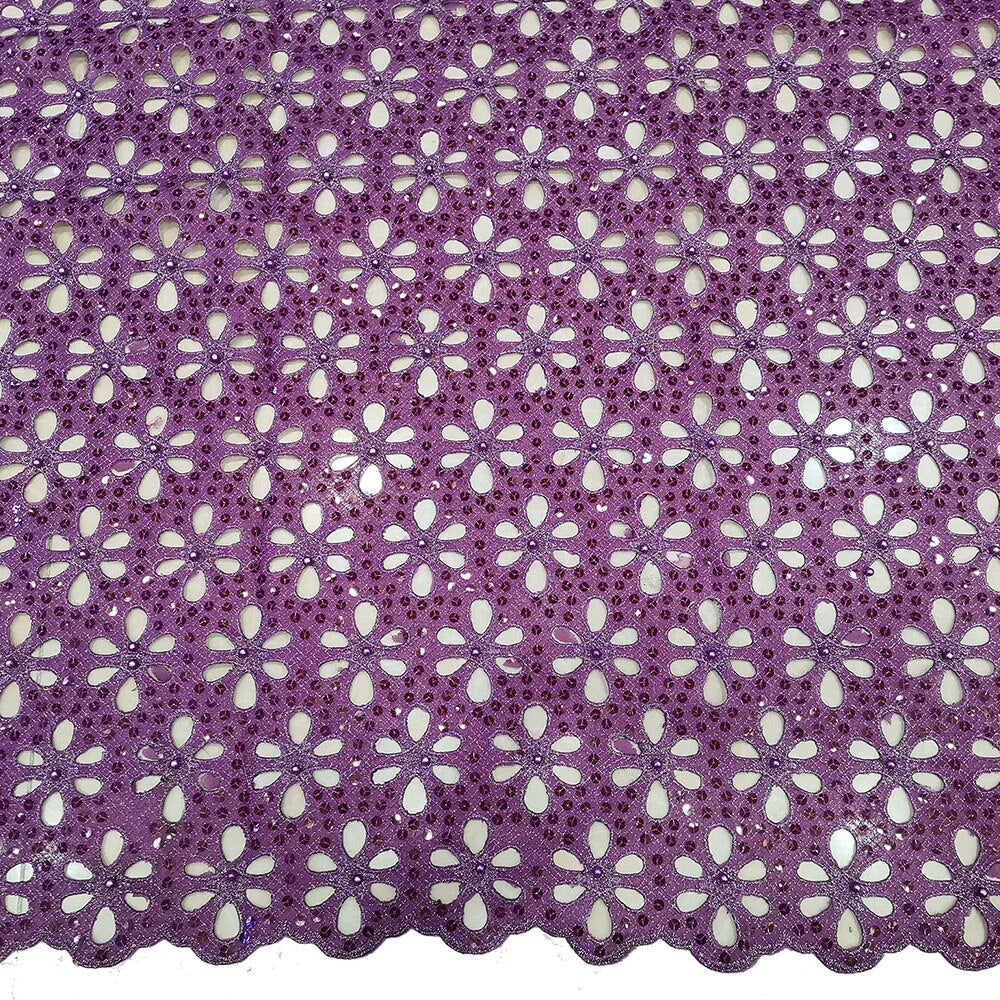 5 Yards Nigerian Sequin Embroidery French Tulle