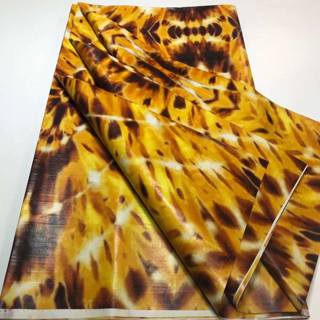 Top Quality Colorful Style African Bazin Riche Fabric Cotton Basin Sewing Guinea Brocade Tissu Africain Nigerian Atiku 5 Yards