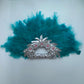 Feather Fan With Stones