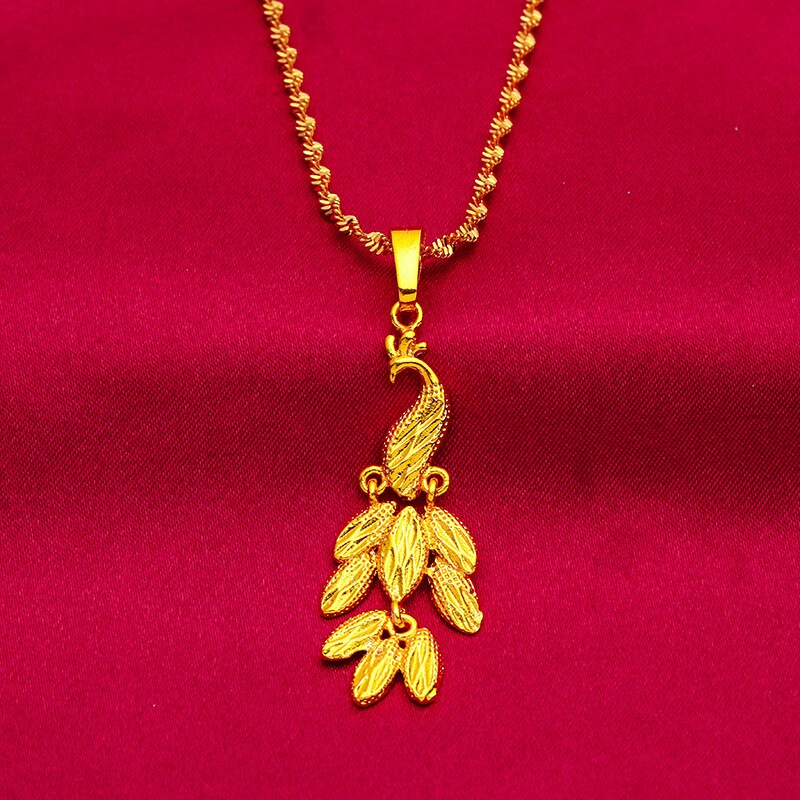 Dubai Gold Color Necklace and Earring Sets