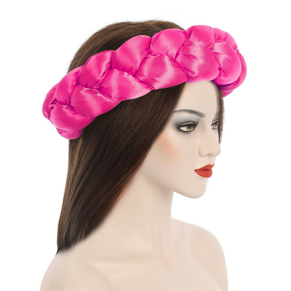 Satin Braided HeadBand With Sequins