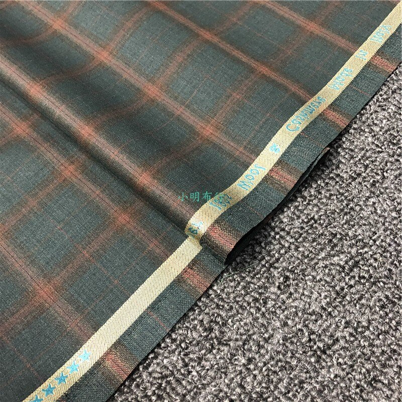 0.5m Italian Plaid Suit Fabric British Style Atiku