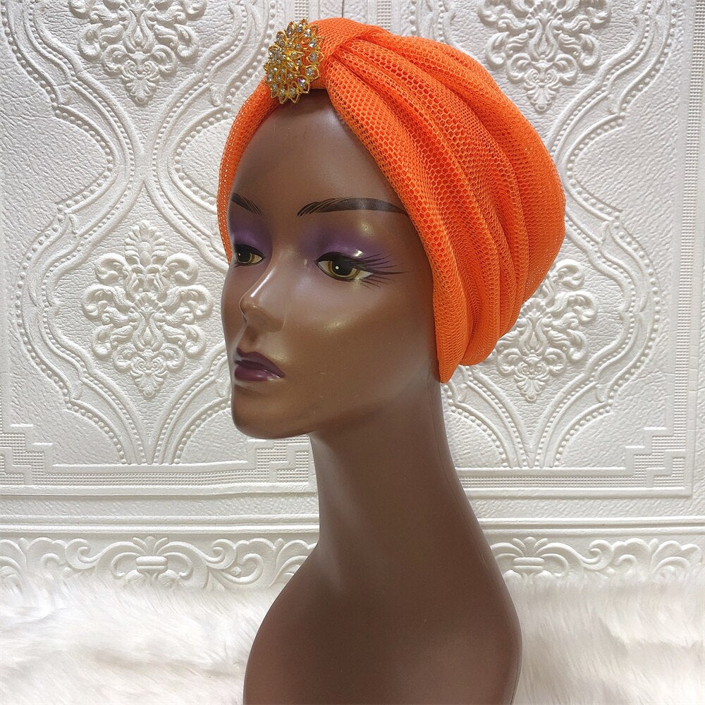 Bonnet Turban with Brooch