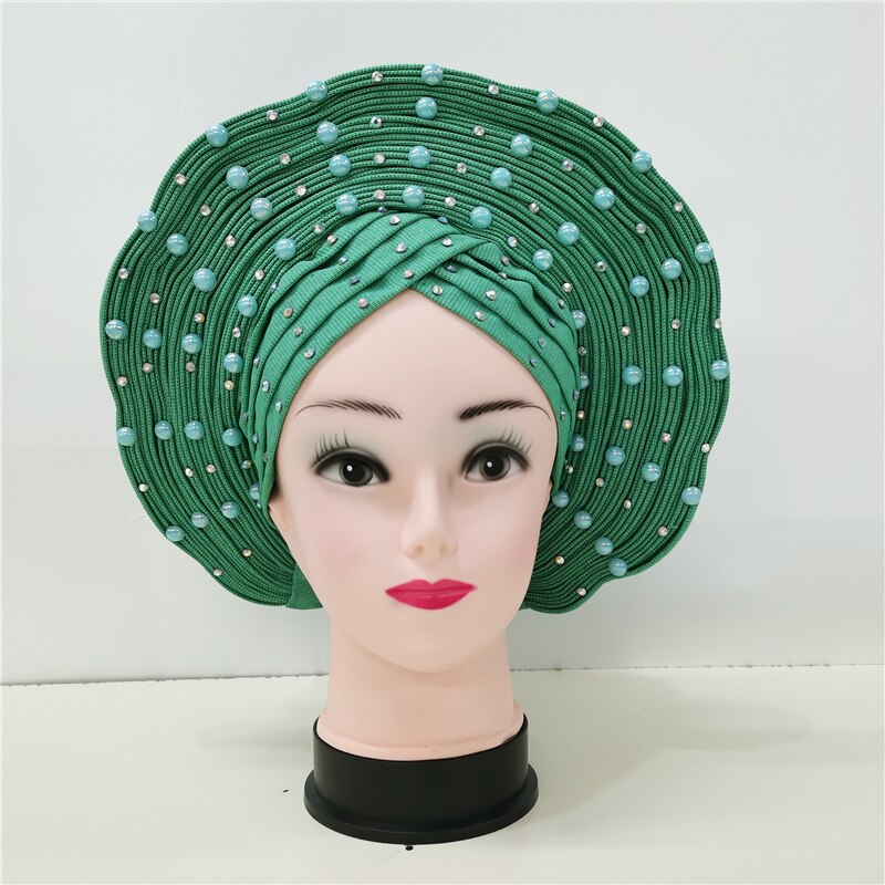 Breathable Sego Beaded Gele