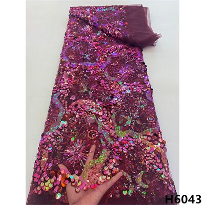 Latest African Lace Fabric Sequins Glitter Tulle Lace Fabric High Quality 2022 Asoebi Lace Fabric Embroidered Lace 5 yards Dress