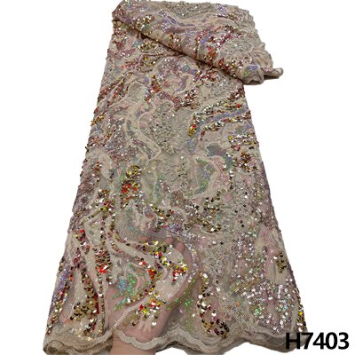 Latest African Lace Fabric Sequins Glitter Tulle Lace Fabric High Quality 2022 Asoebi Lace Fabric Embroidered Lace 5 yards Dress