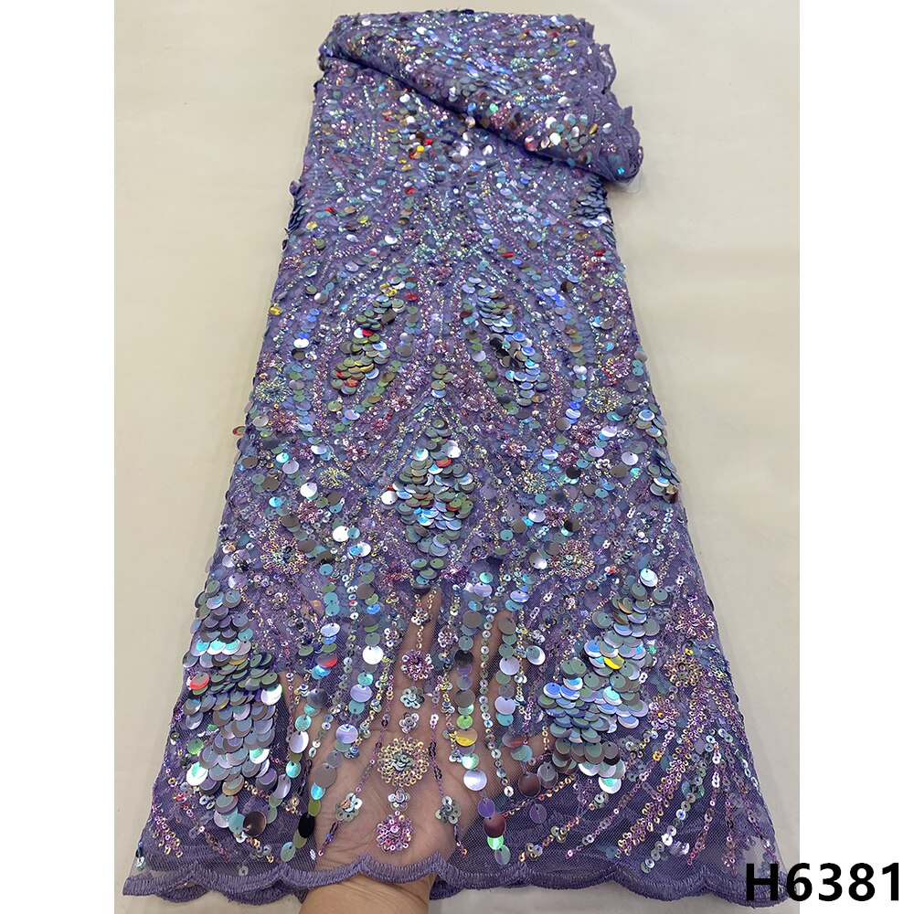 Latest African Lace Fabric Sequins Glitter Tulle Lace Fabric High Quality 2022 Asoebi Lace Fabric Embroidered Lace 5 yards Dress