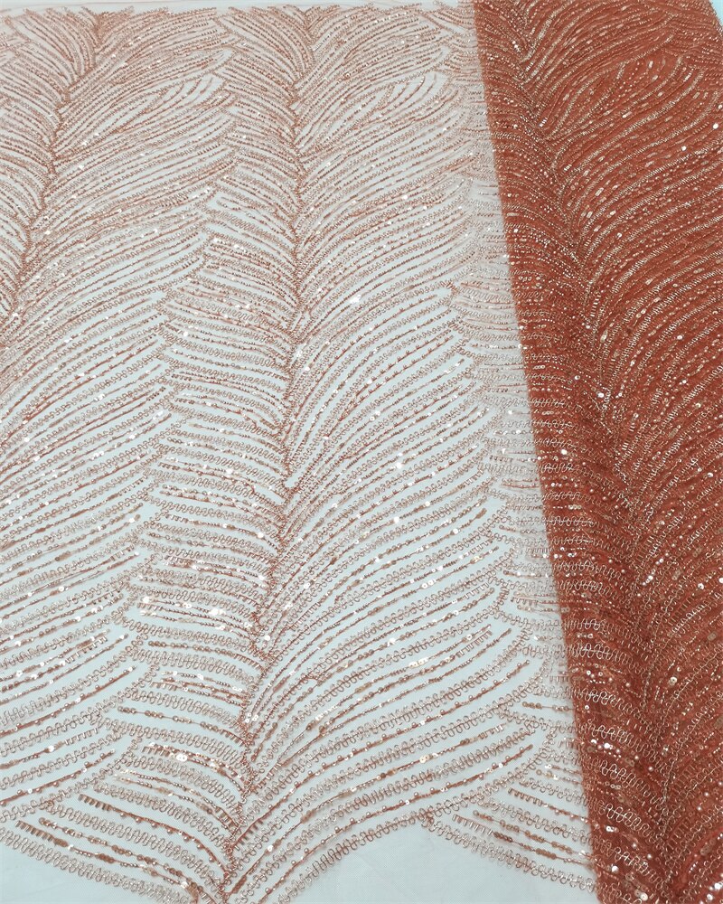 Madison Luxury Sequence African Lace Fabric 5 Yards 2022 High Quality French Tulle Sequins Nigerian Asoebi Wedding Fabric