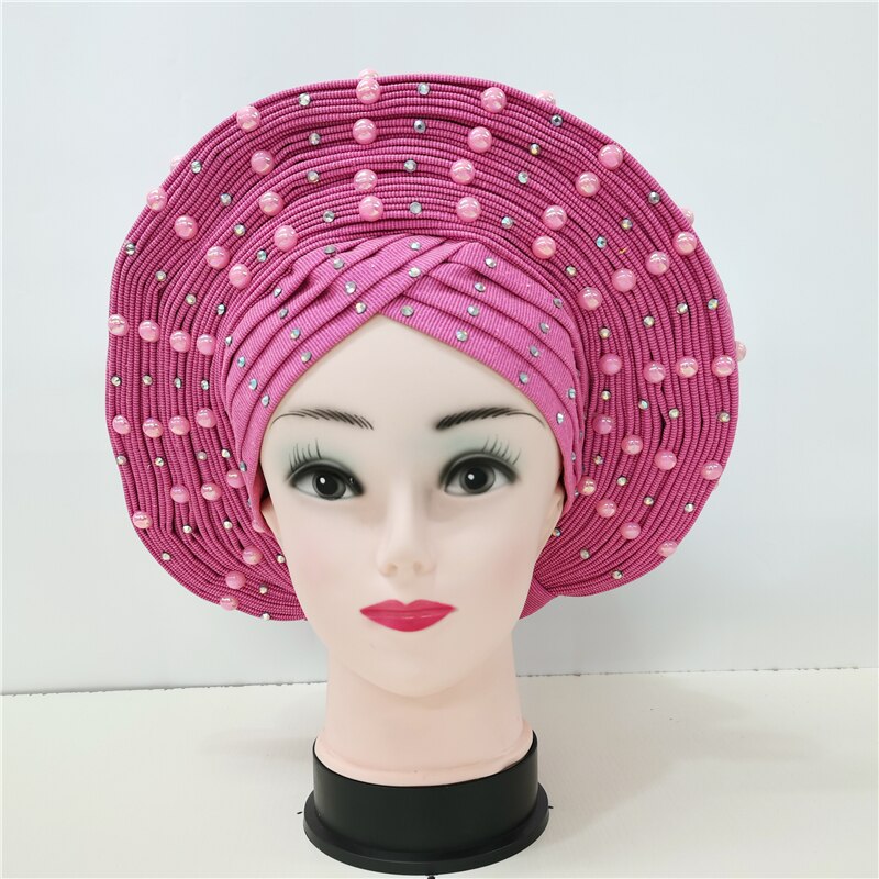 Breathable Sego Beaded Gele