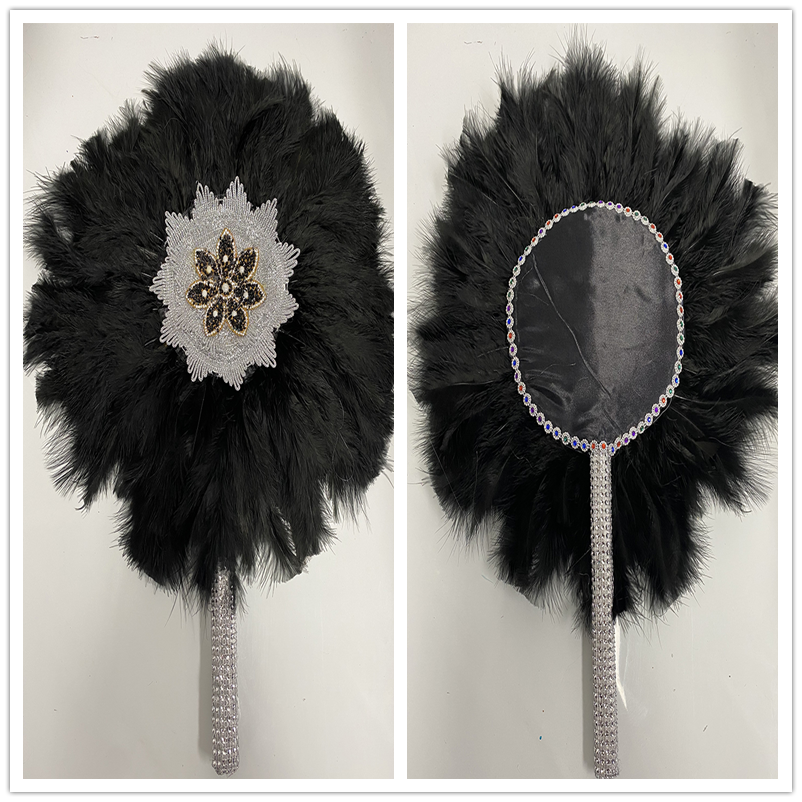 Turkey Feather Hand Fan