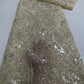 Luxury Beads Sequence African Lace Fabric 5 Yards 2022 High Quality French Tulle Sequins Nigerian Asoebi Wedding Fabrics Sewing