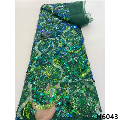 Latest African Lace Fabric Sequins Glitter Tulle Lace Fabric High Quality 2022 Asoebi Lace Fabric Embroidered Lace 5 yards Dress