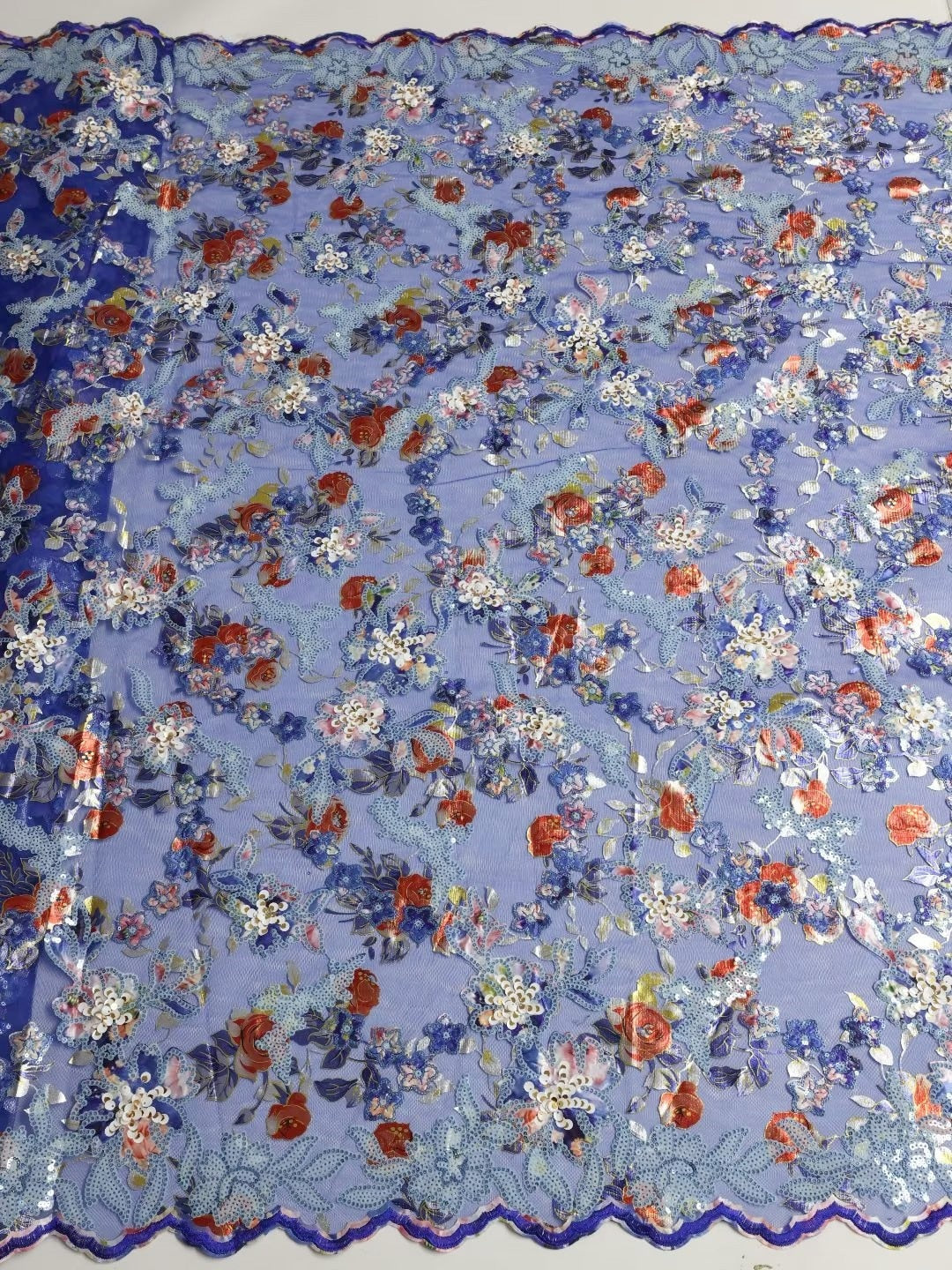 Latest Embroidery African Lace Fabric High Quality Nigerian Women Wedding Asoebi French Tulle Lace For Wedding