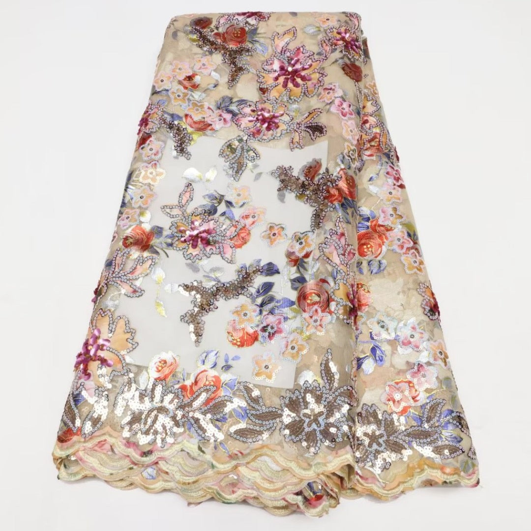 Latest Embroidery African Lace Fabric High Quality Nigerian Women Wedding Asoebi French Tulle Lace For Wedding