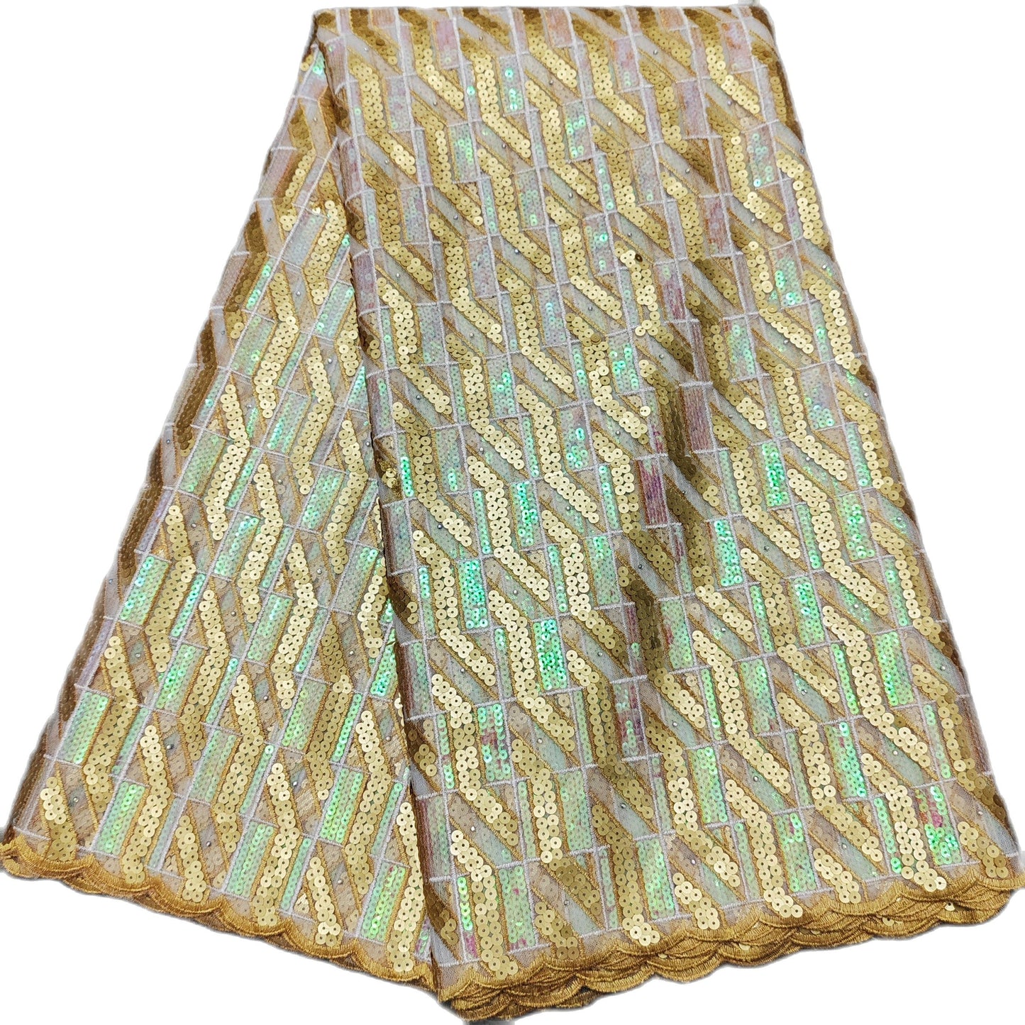 5 Yards Organza Sequins Lace Fabric Mesh Lace Fabric French