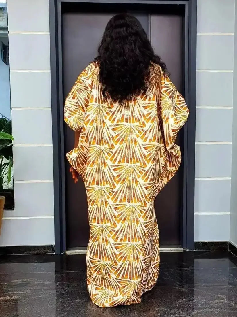 African Boubou Kaftan Dress – Luxury Abaya for Women Dubai Style, Evening Party Gown