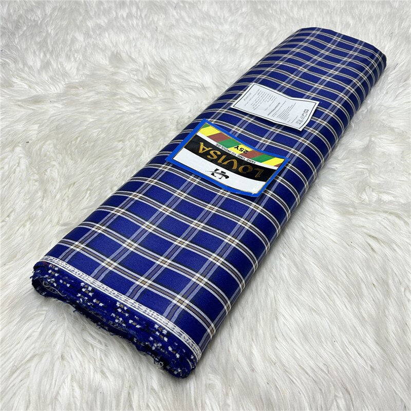 5 Yards Plaid Senator Wear Suit Fabric for Men