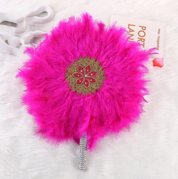 Turkey Feather Hand Fan