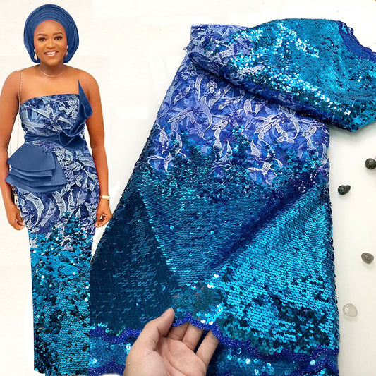 5 Yards High Quality Sequin French Tulle Lace