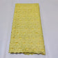 Stones African Lace Fabric 5 Yards Yellow High Quality French Tulle Net Lace Material Nigerian Women Asoebi Wedding Fabrics