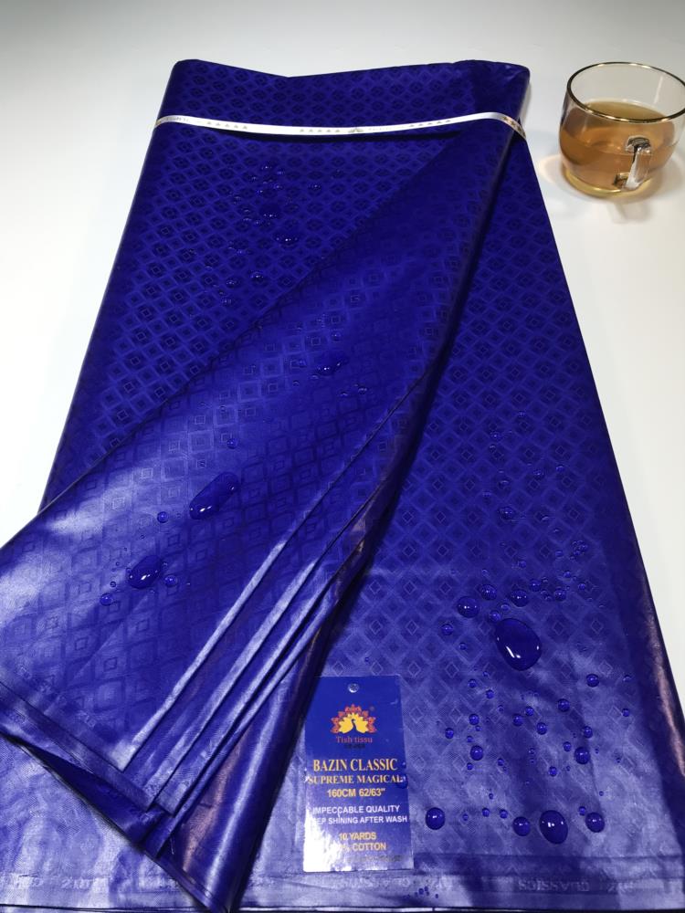 Top Quality Atiku Fabric For Men &Women's Bazin Riche Sewing Washable 5 Yards Nigerian Brocade Tissu African Bazin Riche Fabric