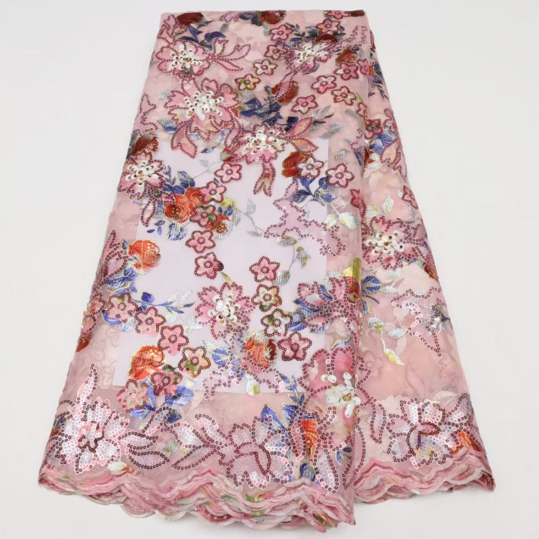 Latest Embroidery African Lace Fabric High Quality Nigerian Women Wedding Asoebi French Tulle Lace For Wedding